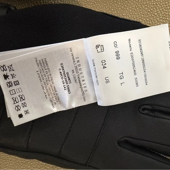 Moncler Grenoble Black Men's Guanti Gloves for Snow Ski Snowboard - Picture 7 of 7